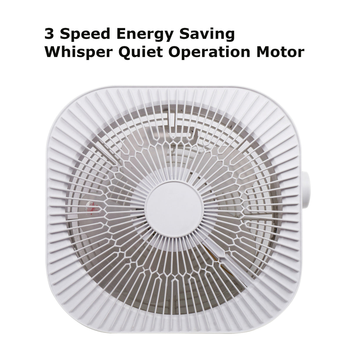Optimus 12-In. 2-Speed 40-Watt Box Fan, White - 4