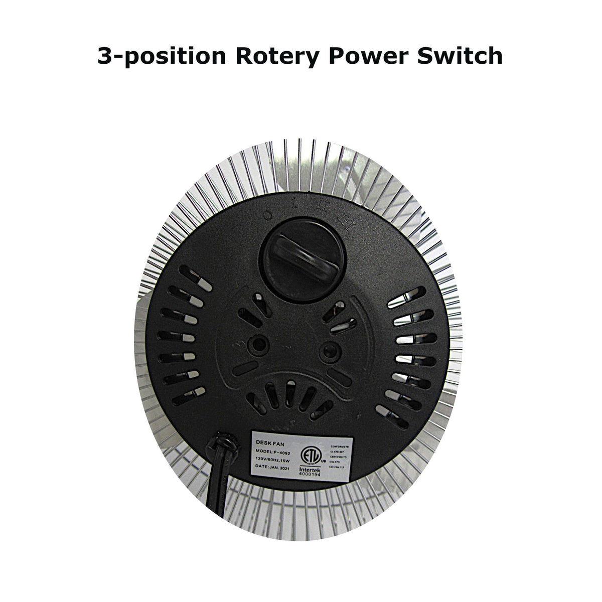 Optimus 9-In. 3-Speed High-Velocity Fan - 6