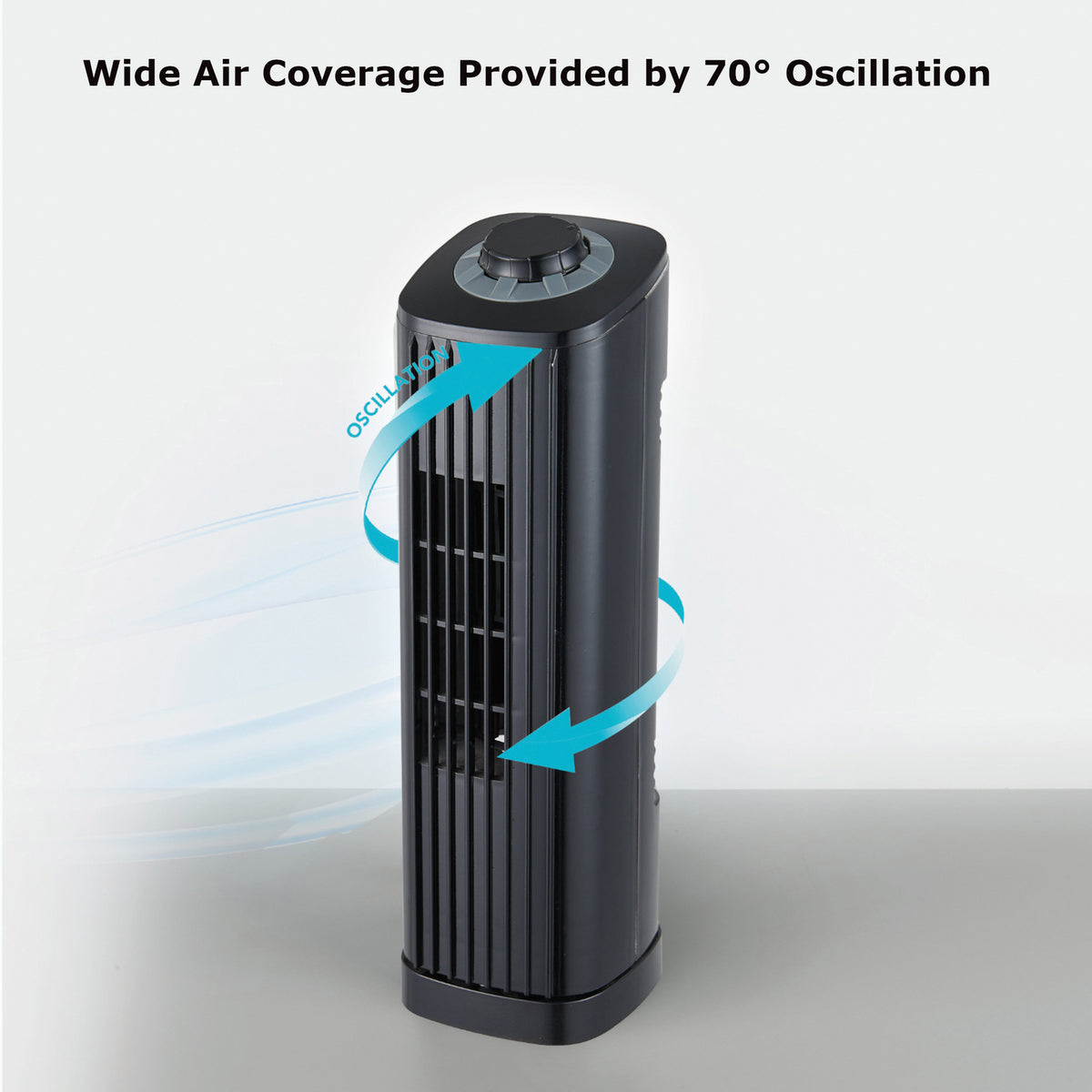 Optimus 14-In. Portable Oscillating Ultra-Slim Desktop Mini Tower Fan - 2