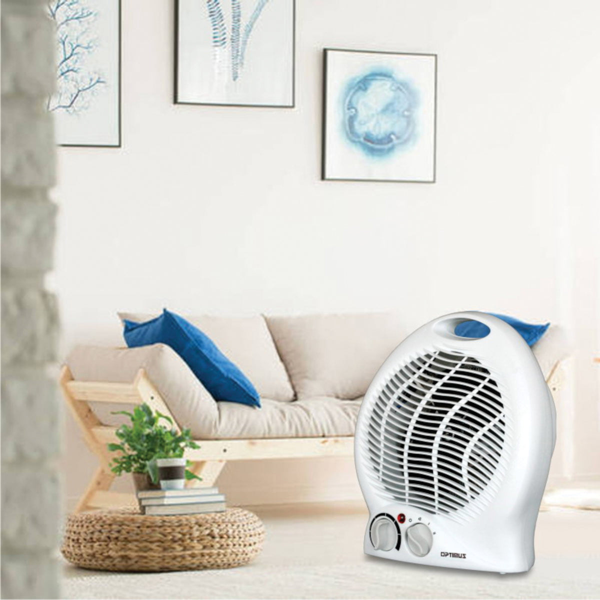 Optimus 1,500-Watt-Max Portable Fan Heater with Thermostat - 7
