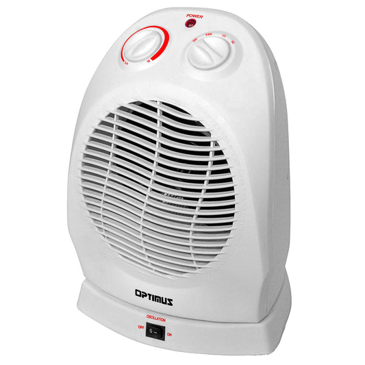 Optimus 4-Settings 1,500-Watt-Max Portable Oscillating Fan Heater