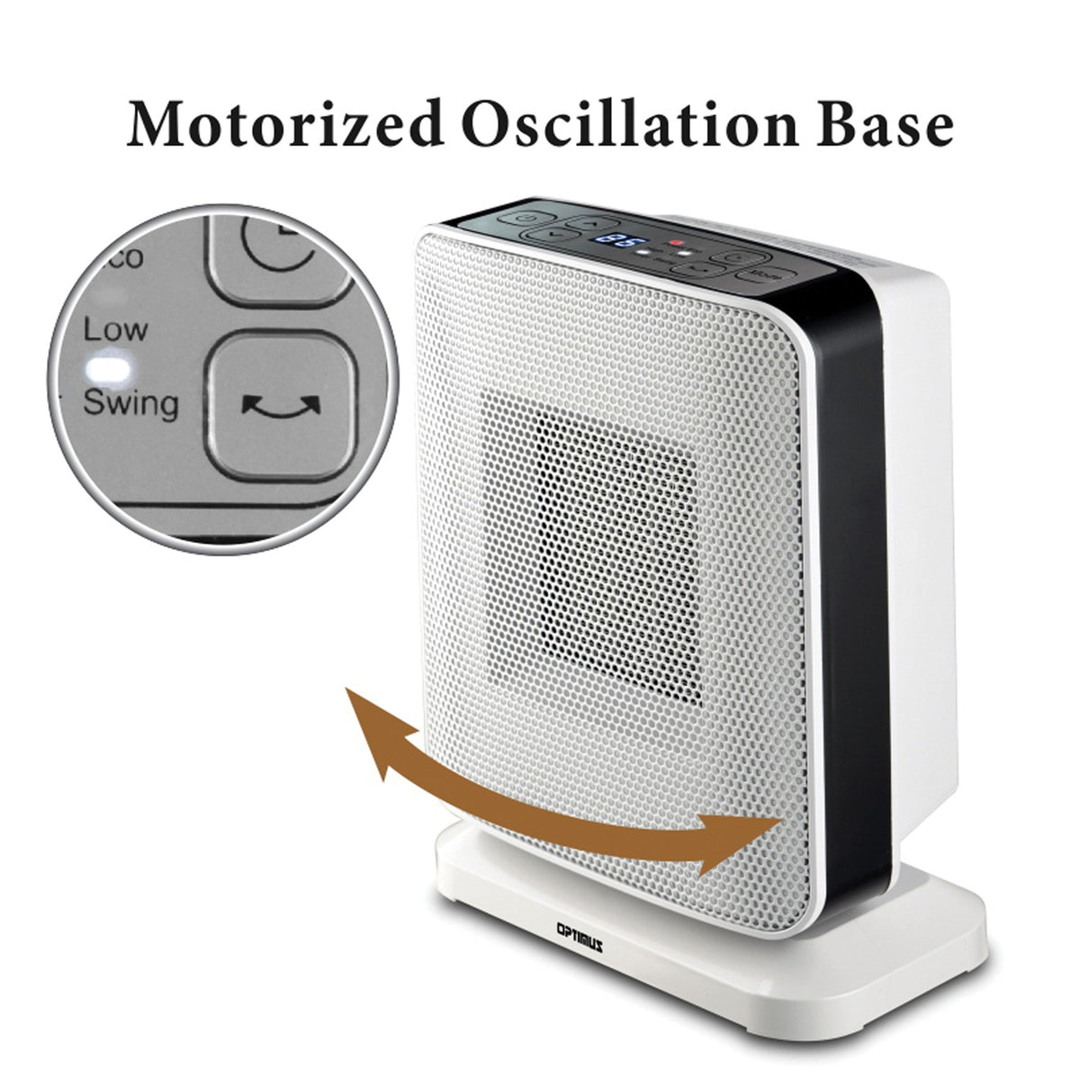 Optimus 1,500-Watt-Max Portable Oscillating Ceramic Heater - 4