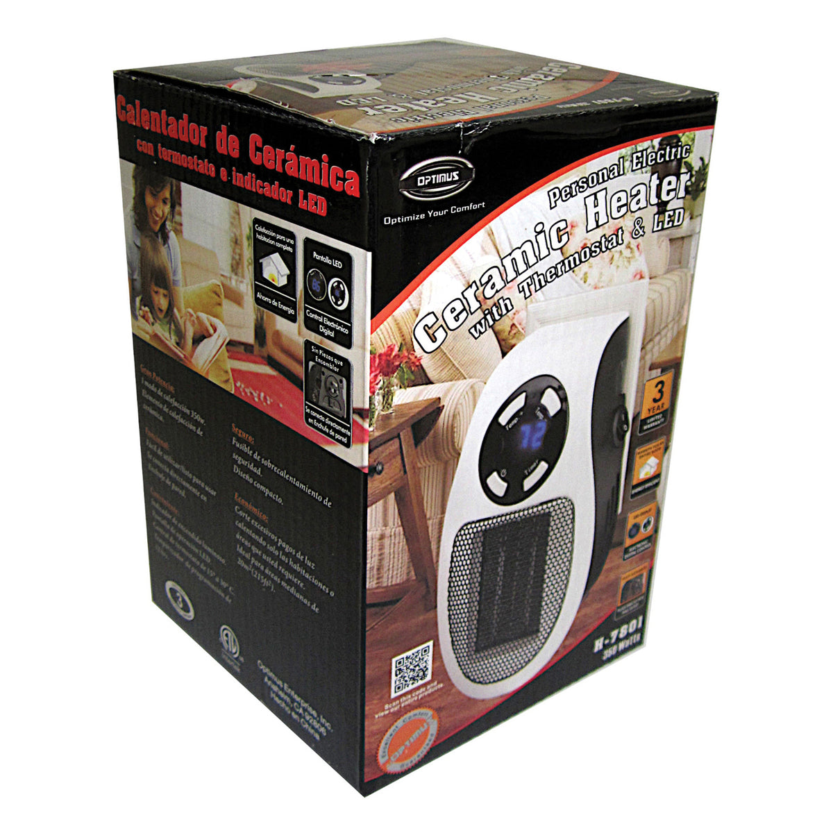 Optimus 350-Watt Plug-in Wall Outlet Heater - 7