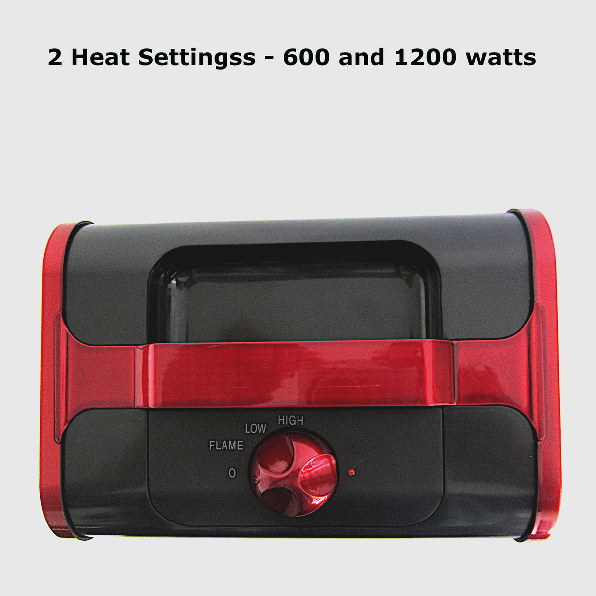 Optimus 1,200-Watt-Max Mini Electric Flame-Effect Fireplace Heater - 5