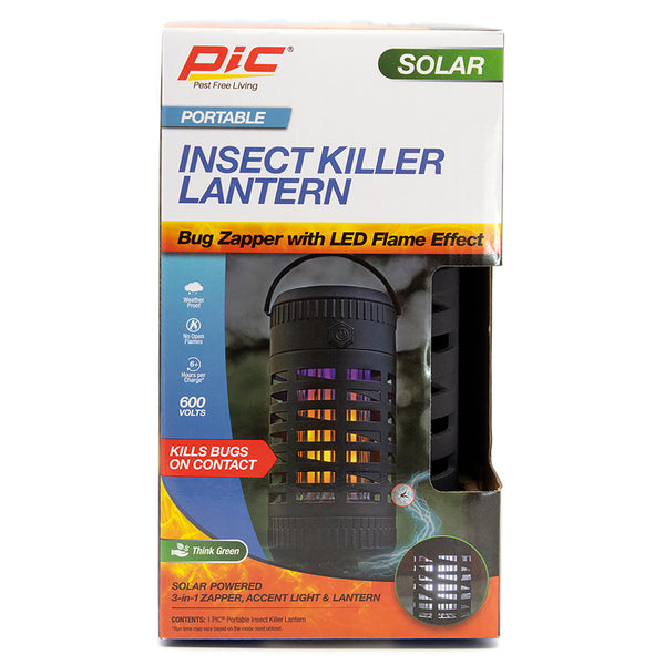 Linterna portátil solar PIC para matar insectos con llama parpadeante