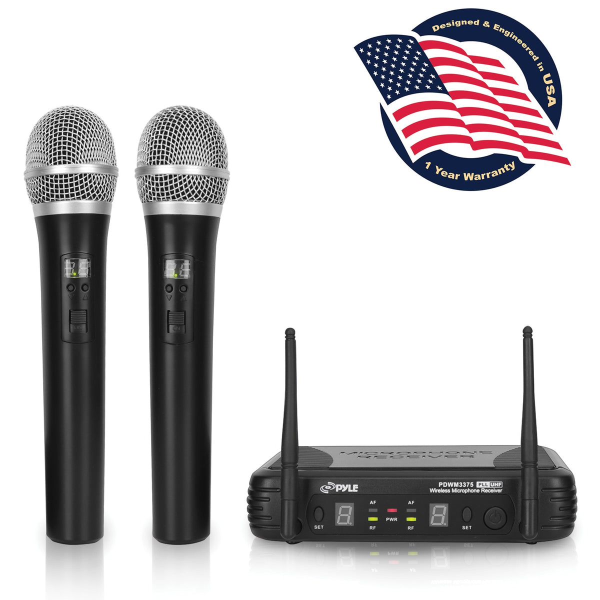 Pyle Premier Series Professional 2-Channel UHF Wireless Handheld - 3