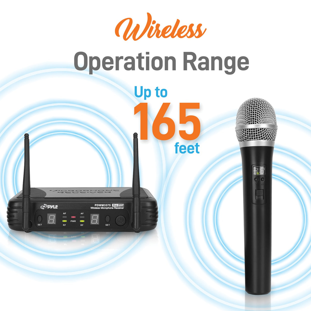 Pyle Premier Series Professional 2-Channel UHF Wireless Handheld - 5