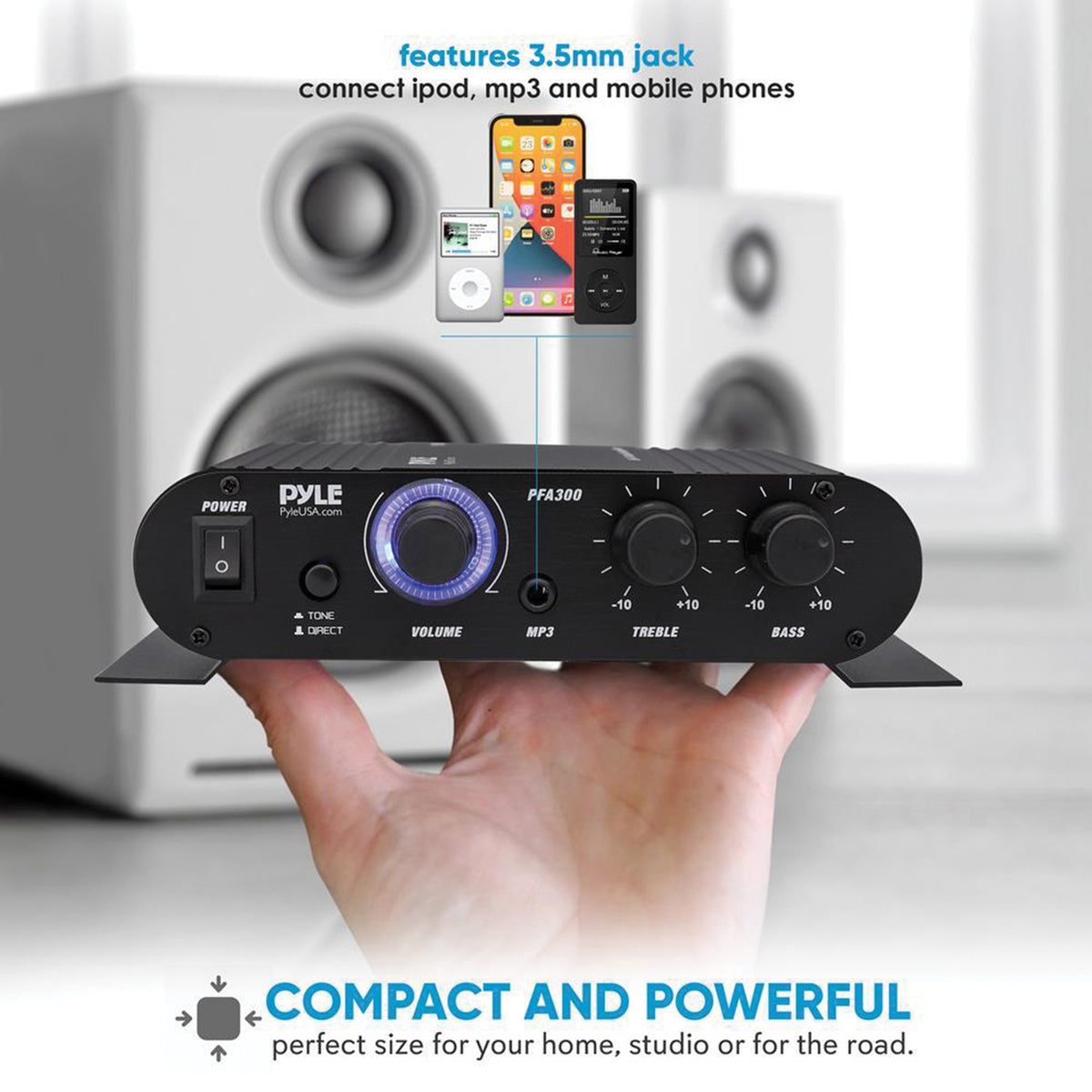Pyle Hi-Fi 90-Watt-Max 2-Channel Stereo Class-T Amp - 6