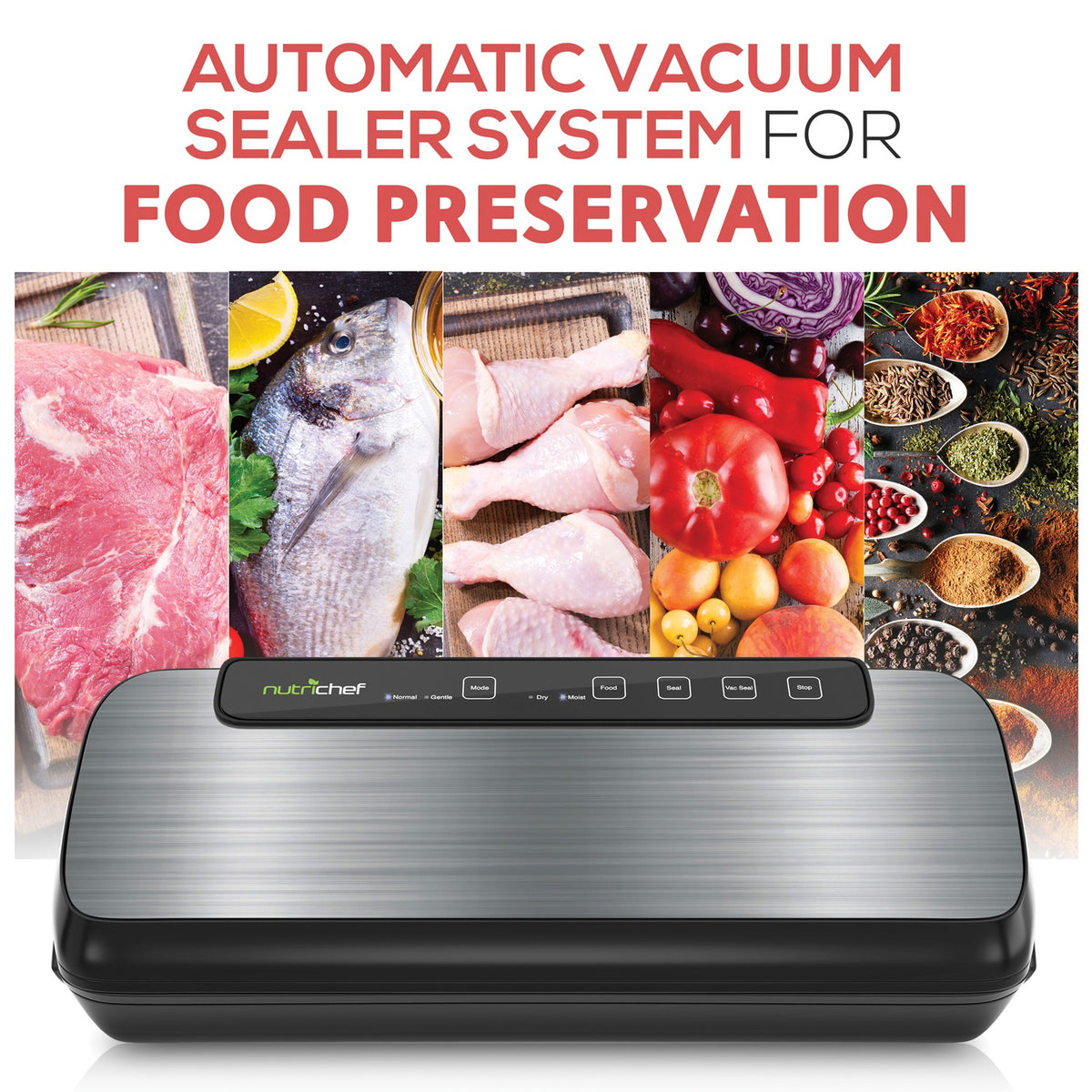 NutriChef Automatic Vacuum Sealer System - 6
