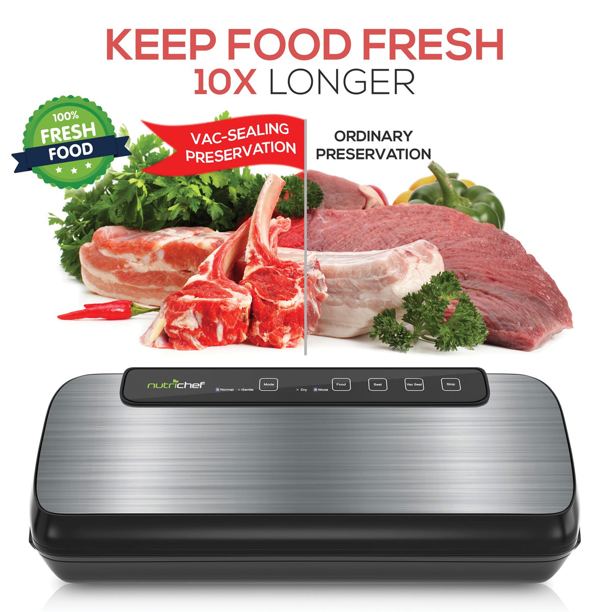 NutriChef Automatic Vacuum Sealer System - 7