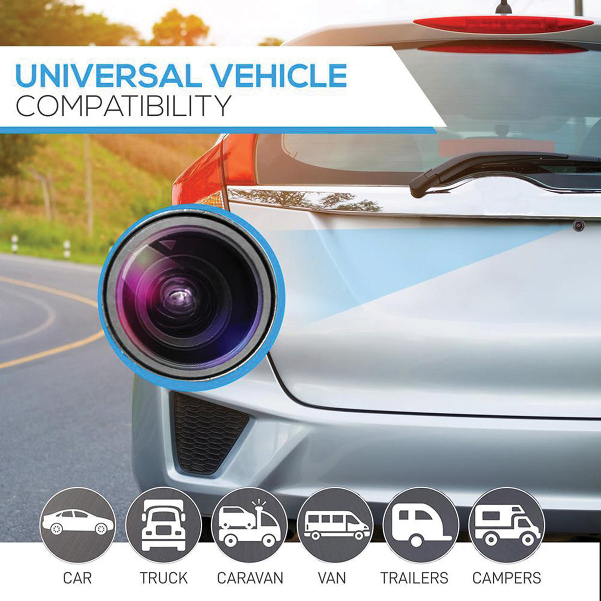 Pyle Front & Backup Camera with Universal Mount - 2