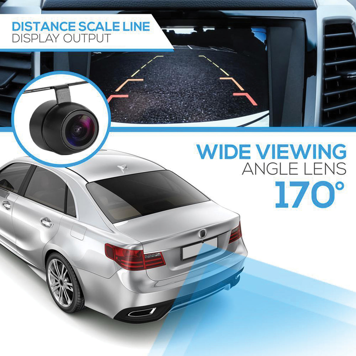 Pyle Front & Backup Camera with Universal Mount - 7