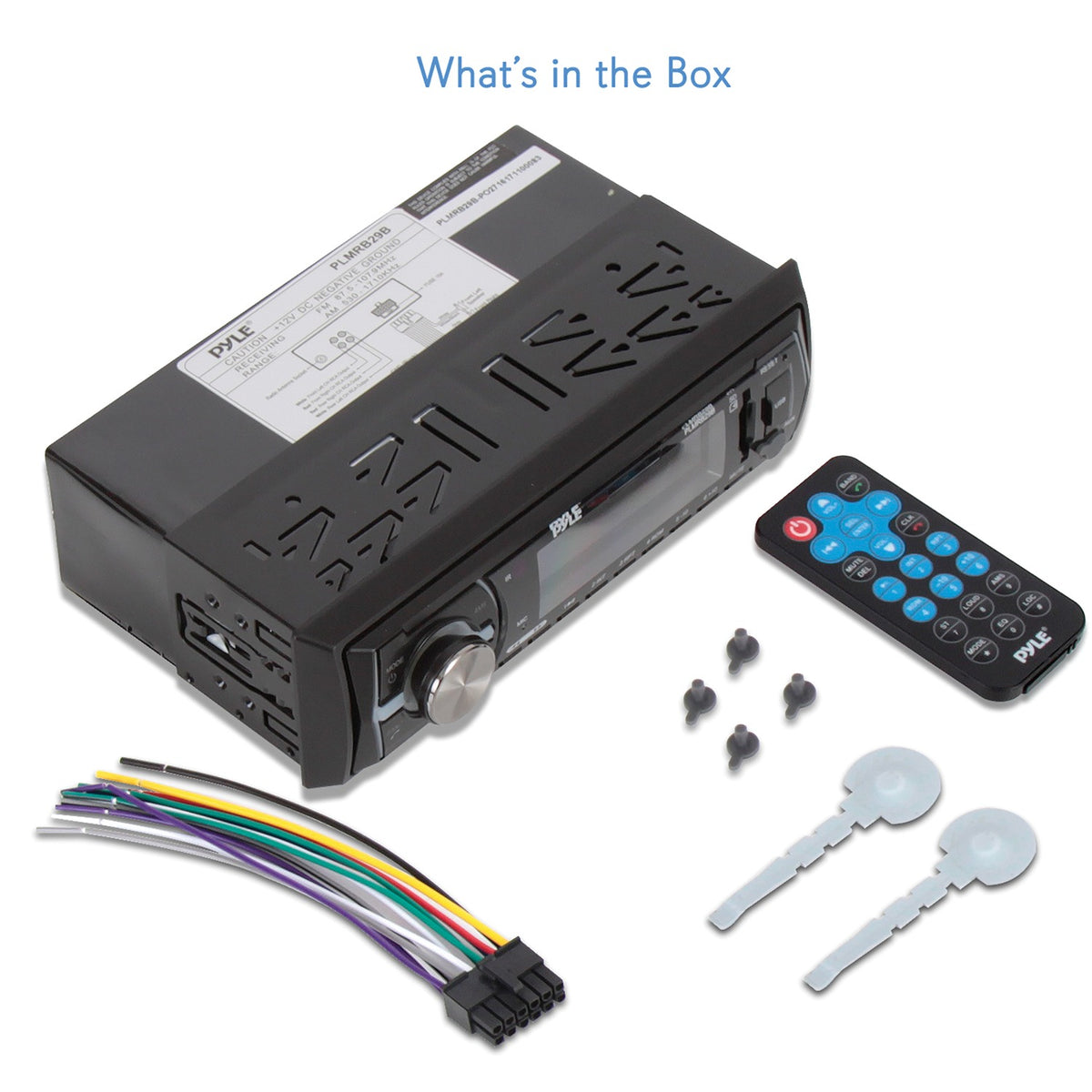 Pyle Single-DIN In-Dash Digital Marine Stereo Receiver — Black - 7