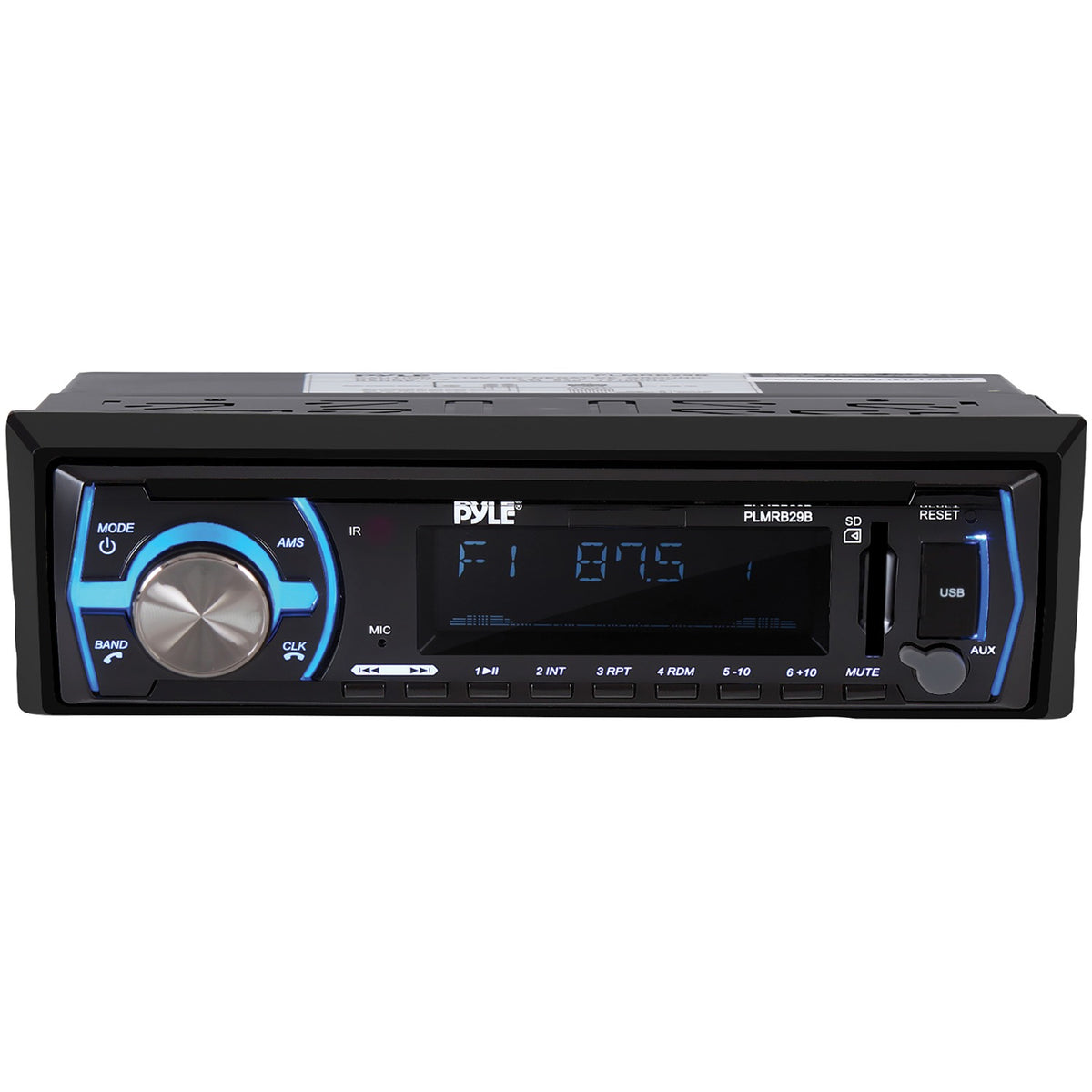 Pyle Single-DIN In-Dash Digital Marine Stereo Receiver — Black