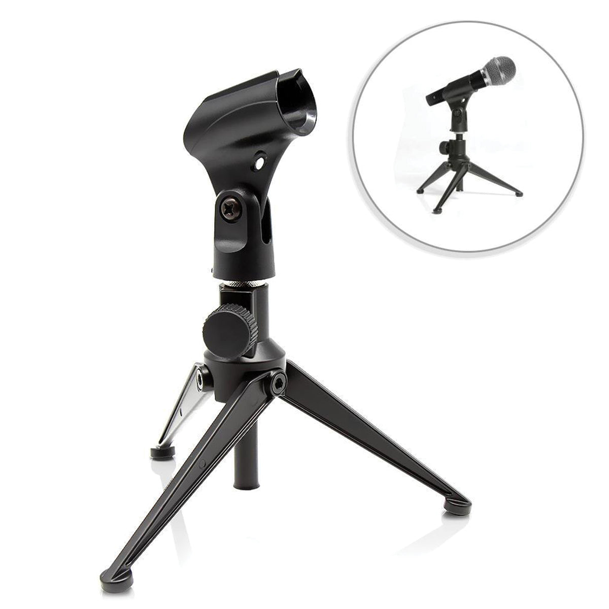 Pyle Adjustable Desktop Tripod Microphone Stand - 10