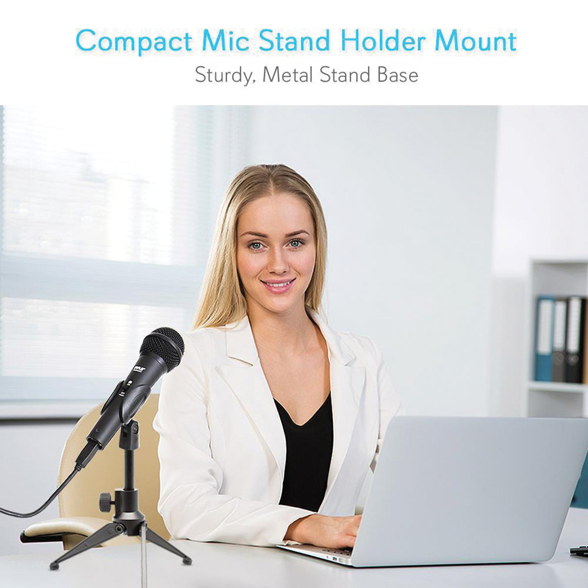 Pyle Adjustable Desktop Tripod Microphone Stand - 7