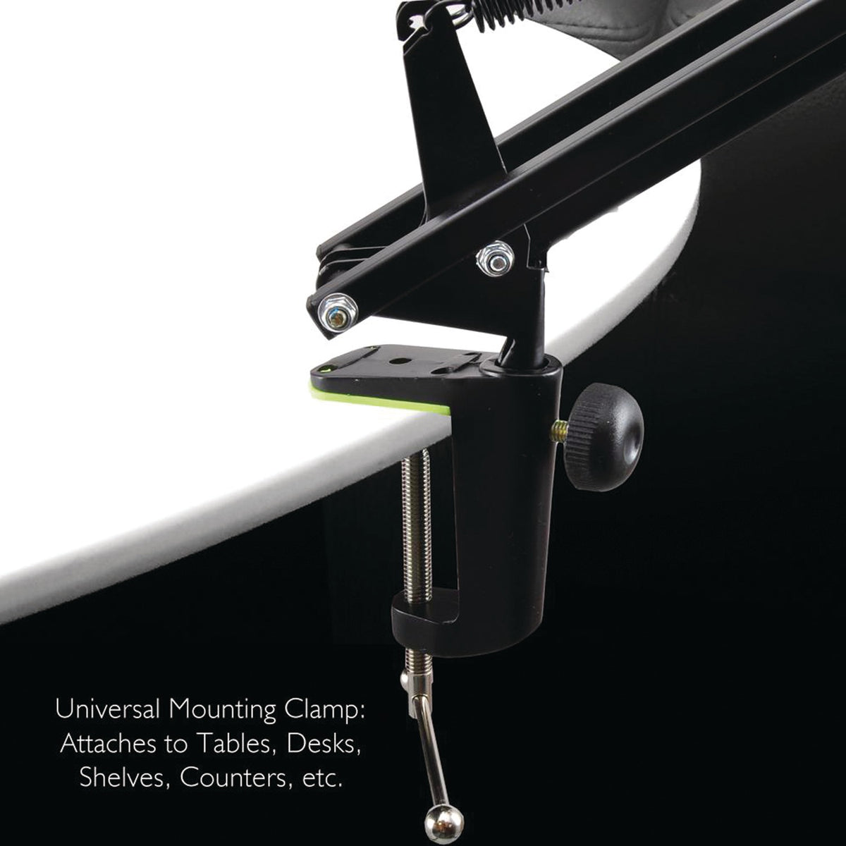 Pyle Universal Table Clamp Boom Shock Microphone Mount - 9