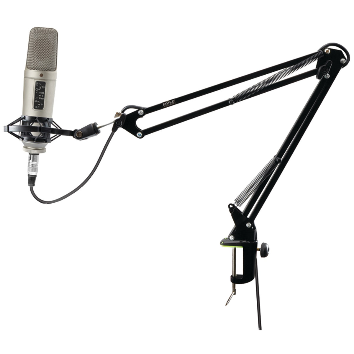Pyle Universal Table Clamp Boom Shock Microphone Mount