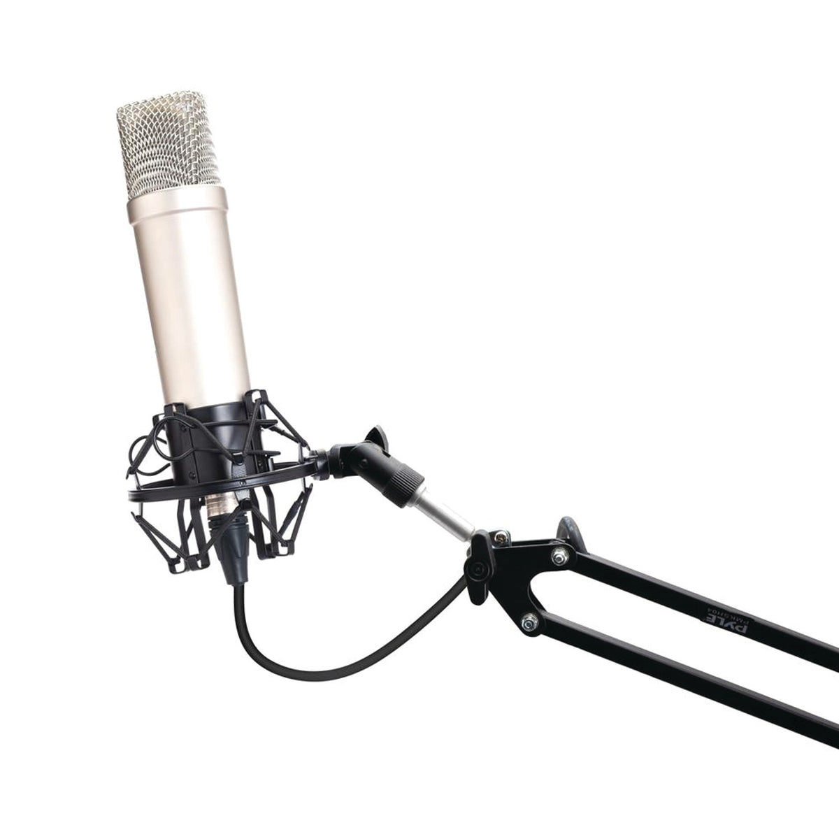 Pyle Universal Table Clamp Boom Shock Microphone Mount - 12