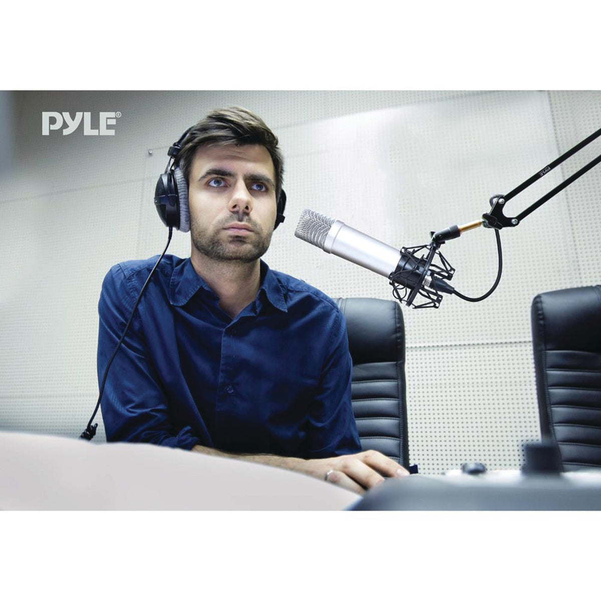 Pyle Universal Table Clamp Boom Shock Microphone Mount - 13