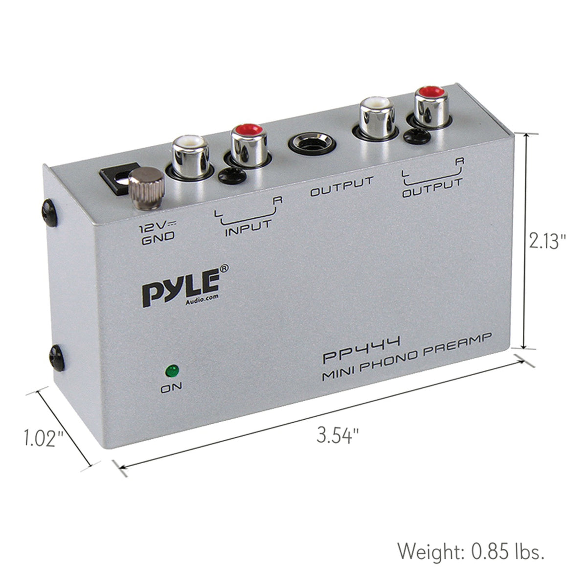 Pyle Ultra-Compact Phono Turntable Preamp - 3
