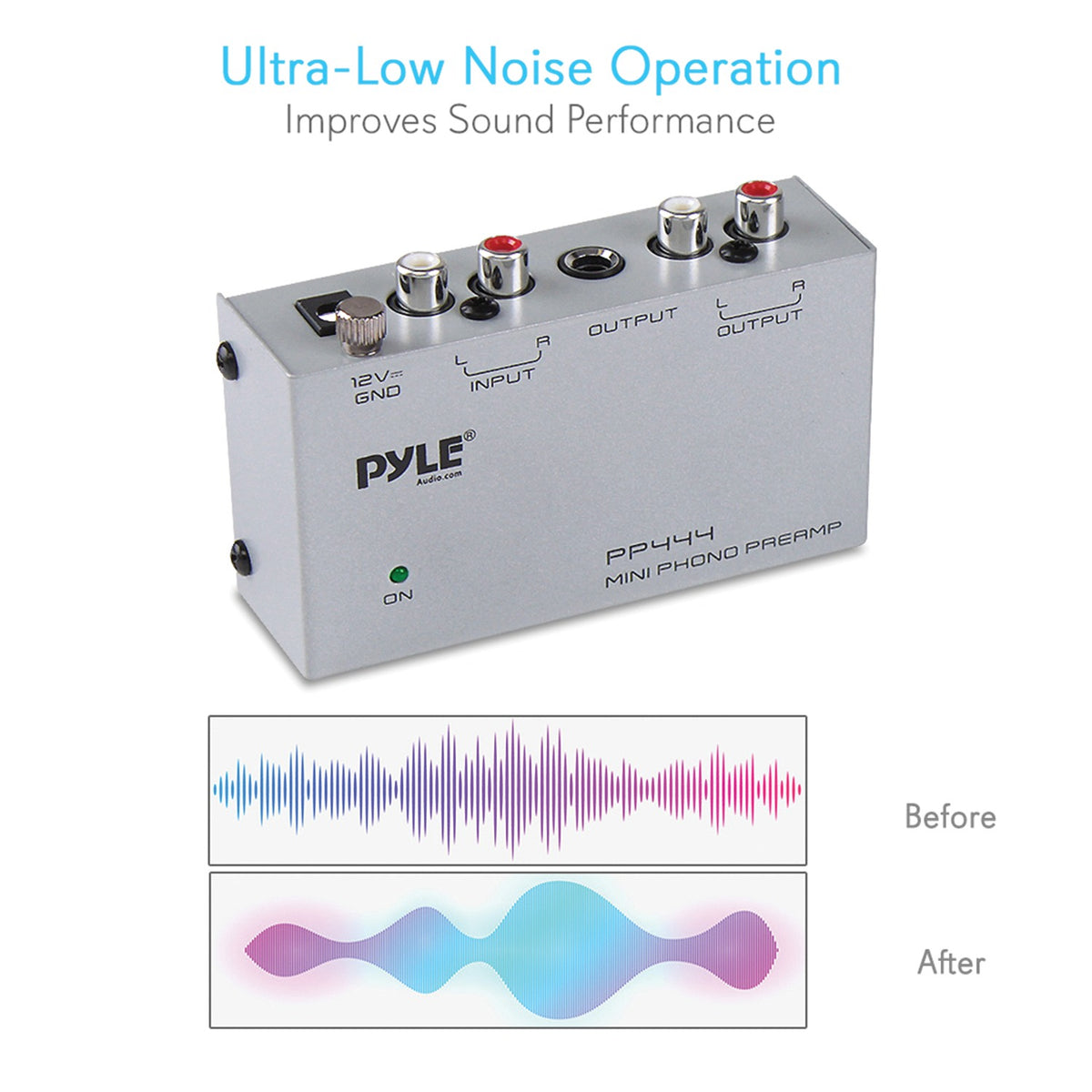 Pyle Ultra-Compact Phono Turntable Preamp - 4