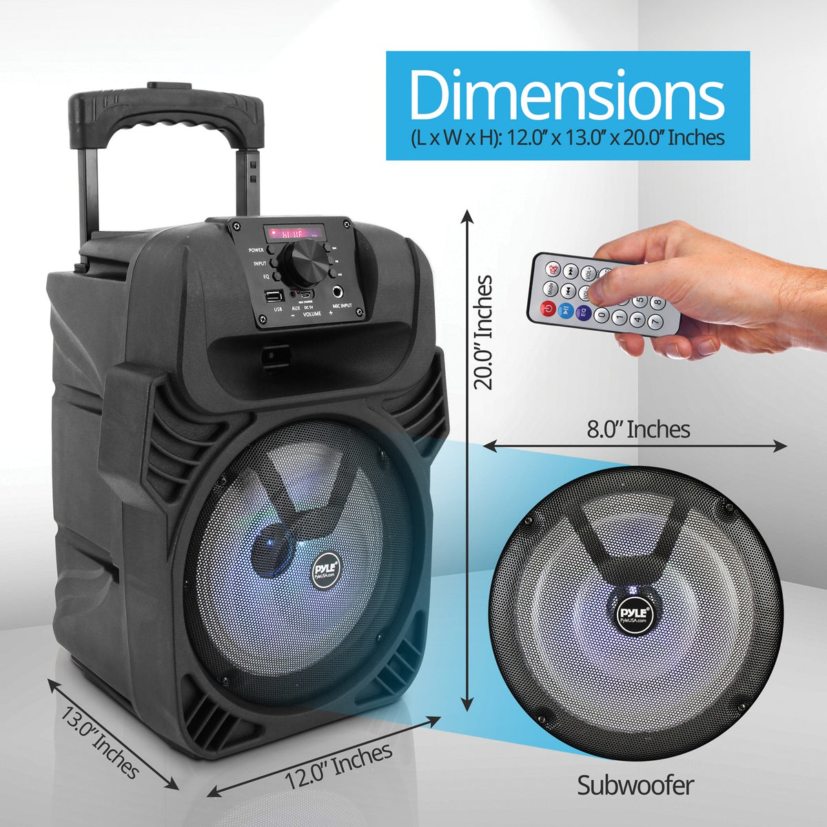 Pyle Portable Bluetooth Pa Speaker and Microphone System - 2