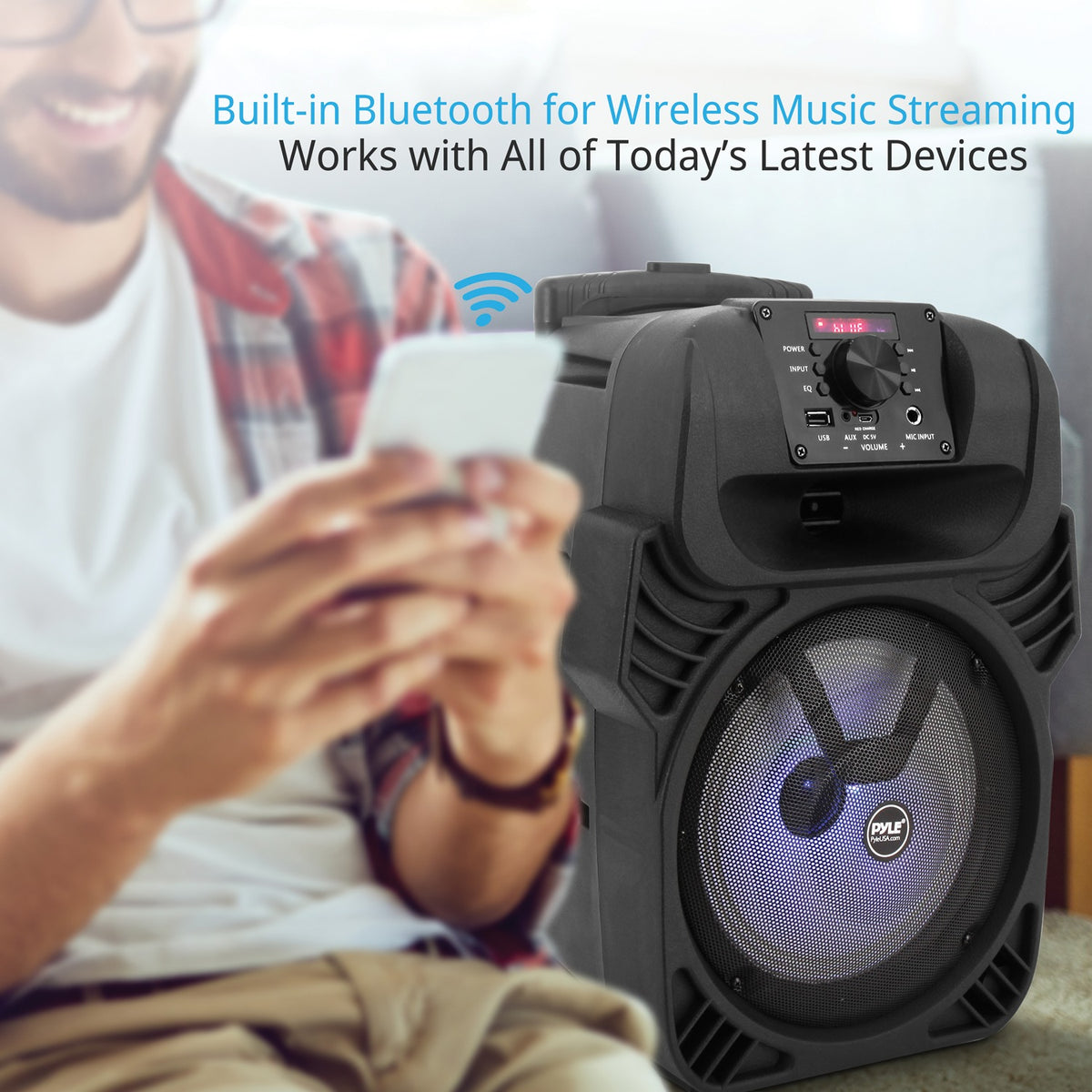 Pyle Portable Bluetooth Pa Speaker and Microphone System - 5