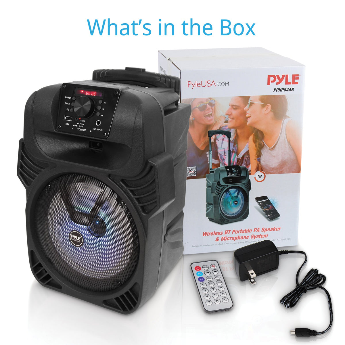 Pyle Portable Bluetooth Pa Speaker and Microphone System - 7