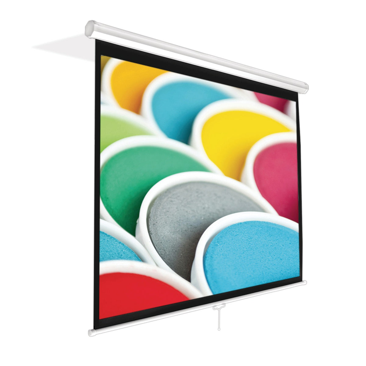 Pyle Universal Pull-down Manual Projection Screen (84 In.) - 3