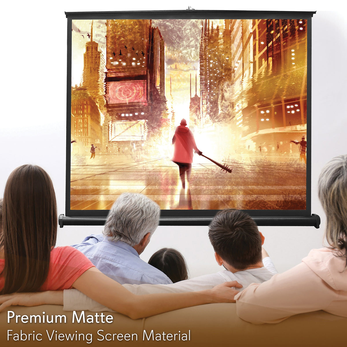 Pyle Retractable Pull-out-Style Manual Projector Screen (50 In.) - 4