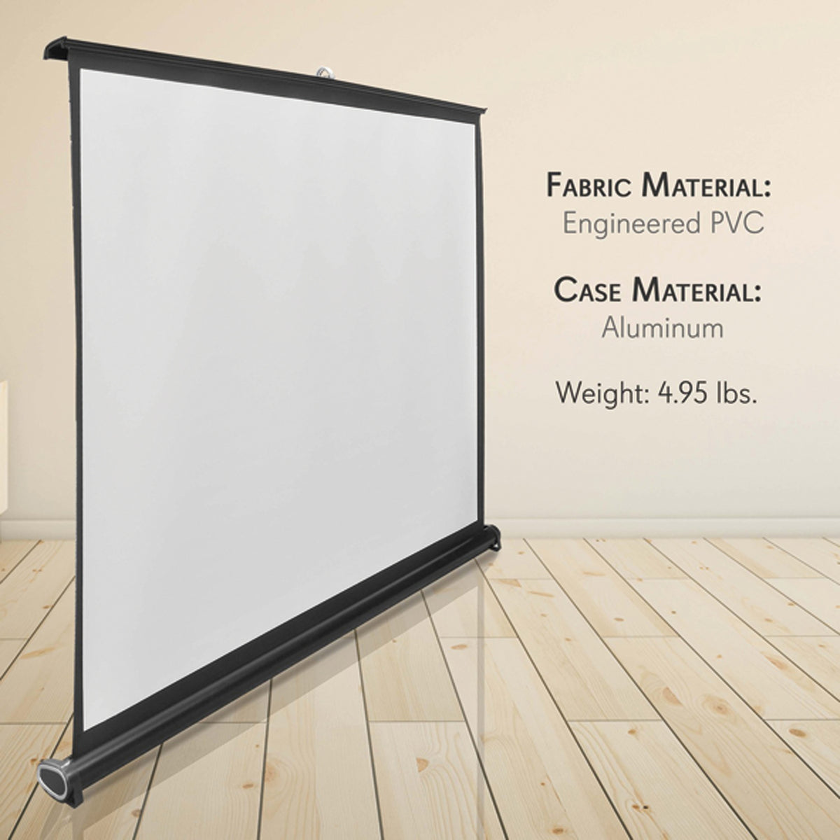 Pyle Retractable Pull-out-Style Manual Projector Screen (50 In.) - 5