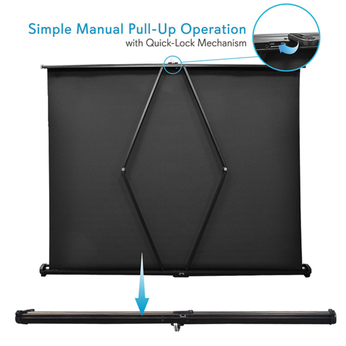 Pyle Retractable Pull-out-Style Manual Projector Screen (50 In.) - 6