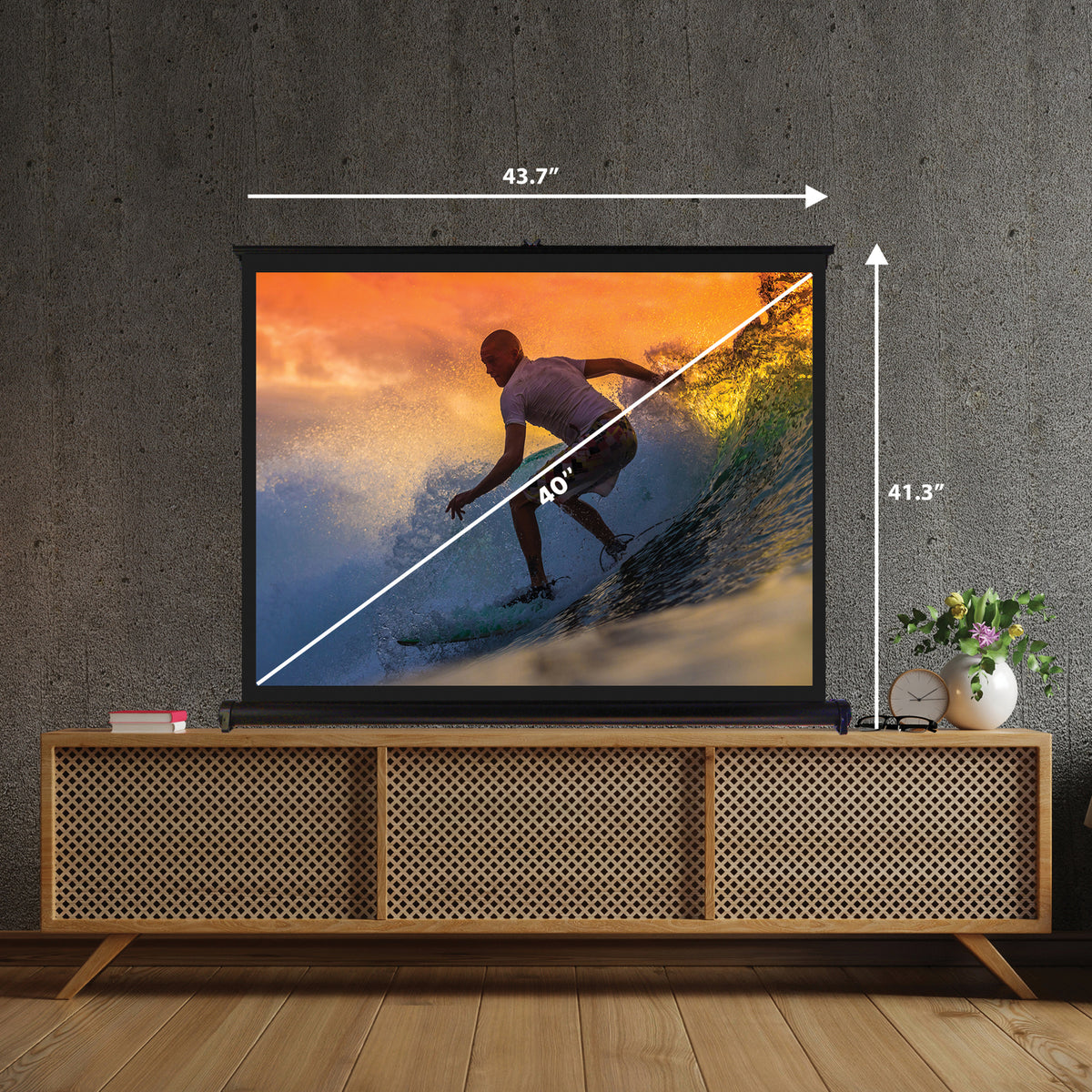 Pyle Retractable Pull-out-Style Manual Projector Screen (50 In.) - 7