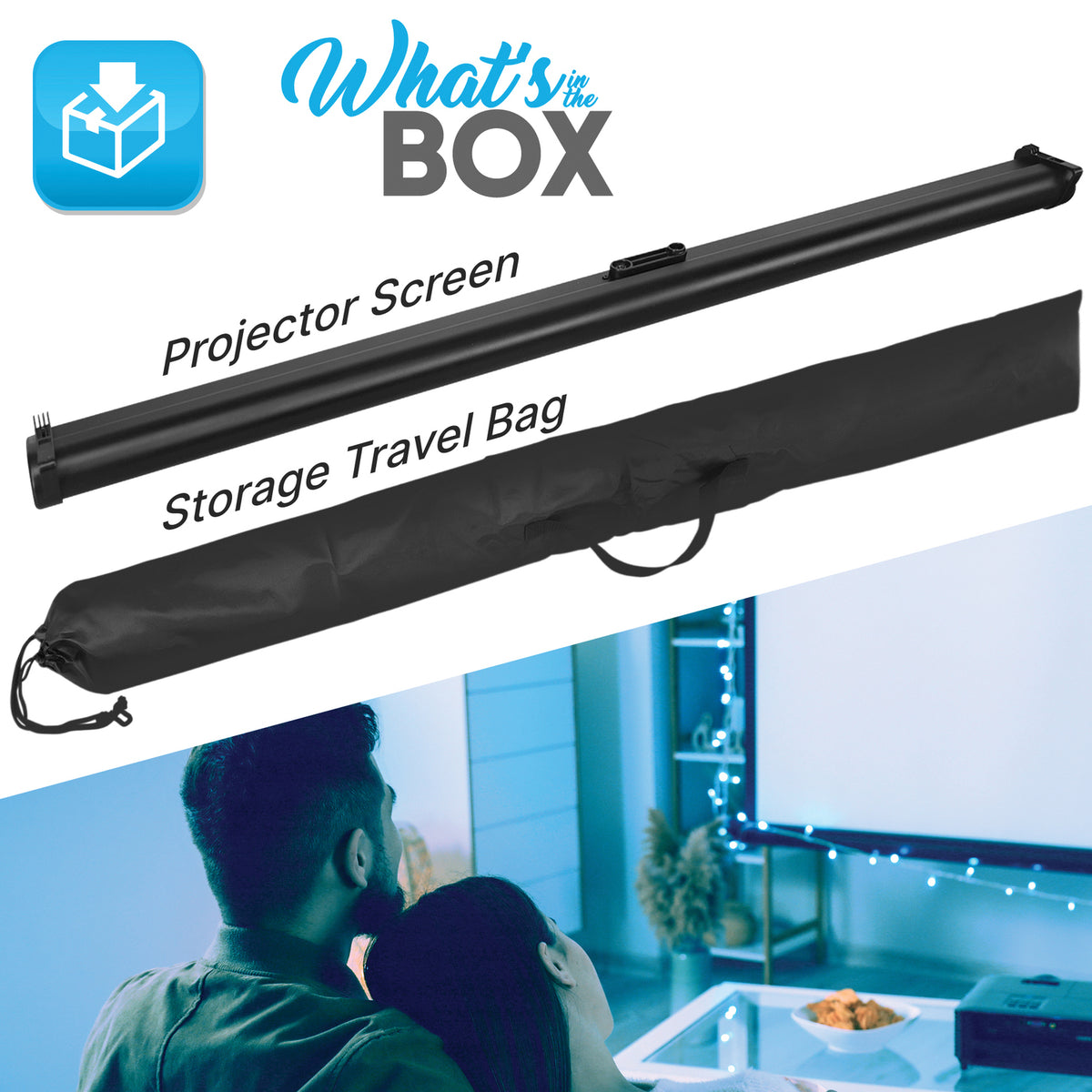 Pyle Retractable Pull-out-Style Manual Projector Screen (50 In.) - 11