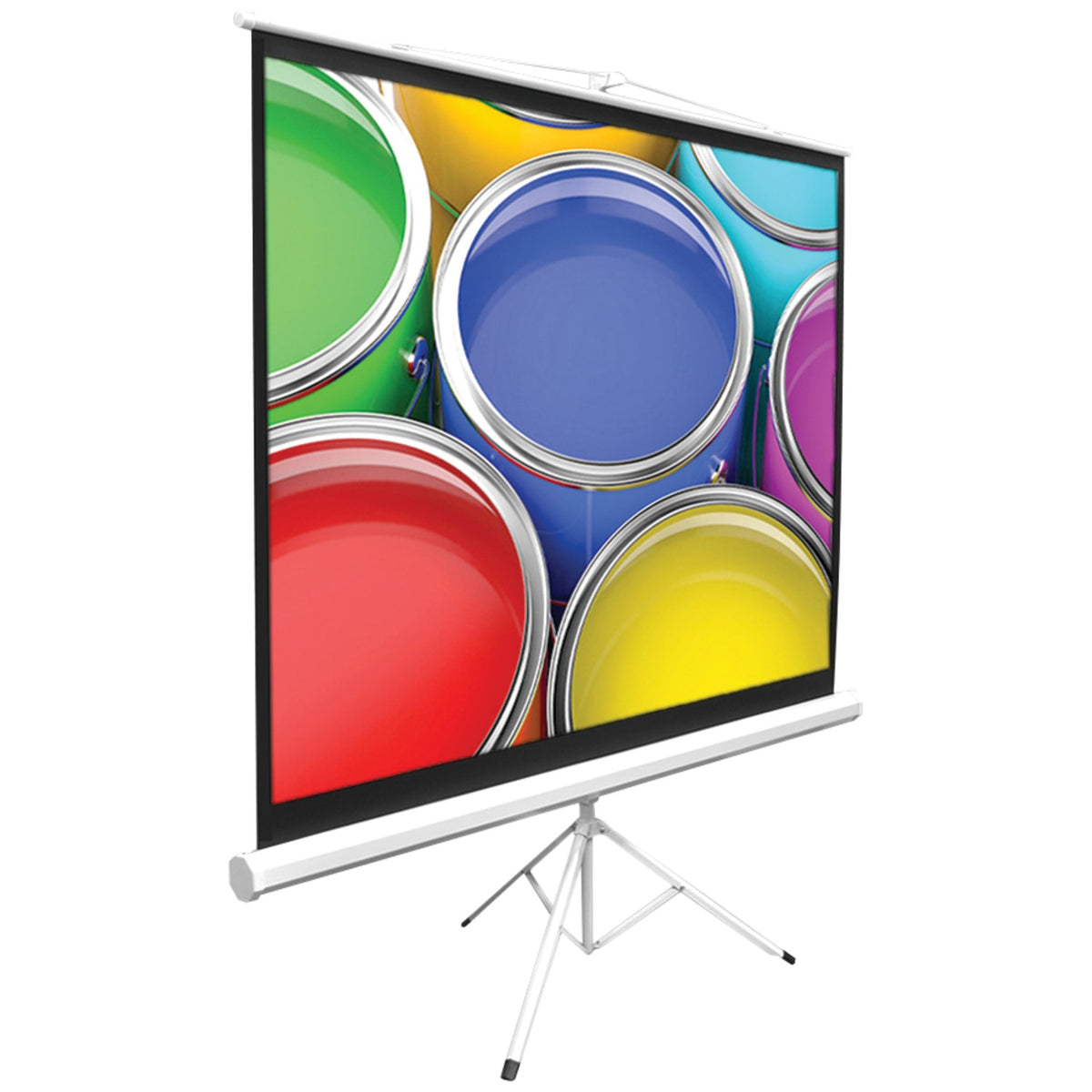 Pyle Floor-Standing Portable Tripod Manual Projector Screen (84 In.)