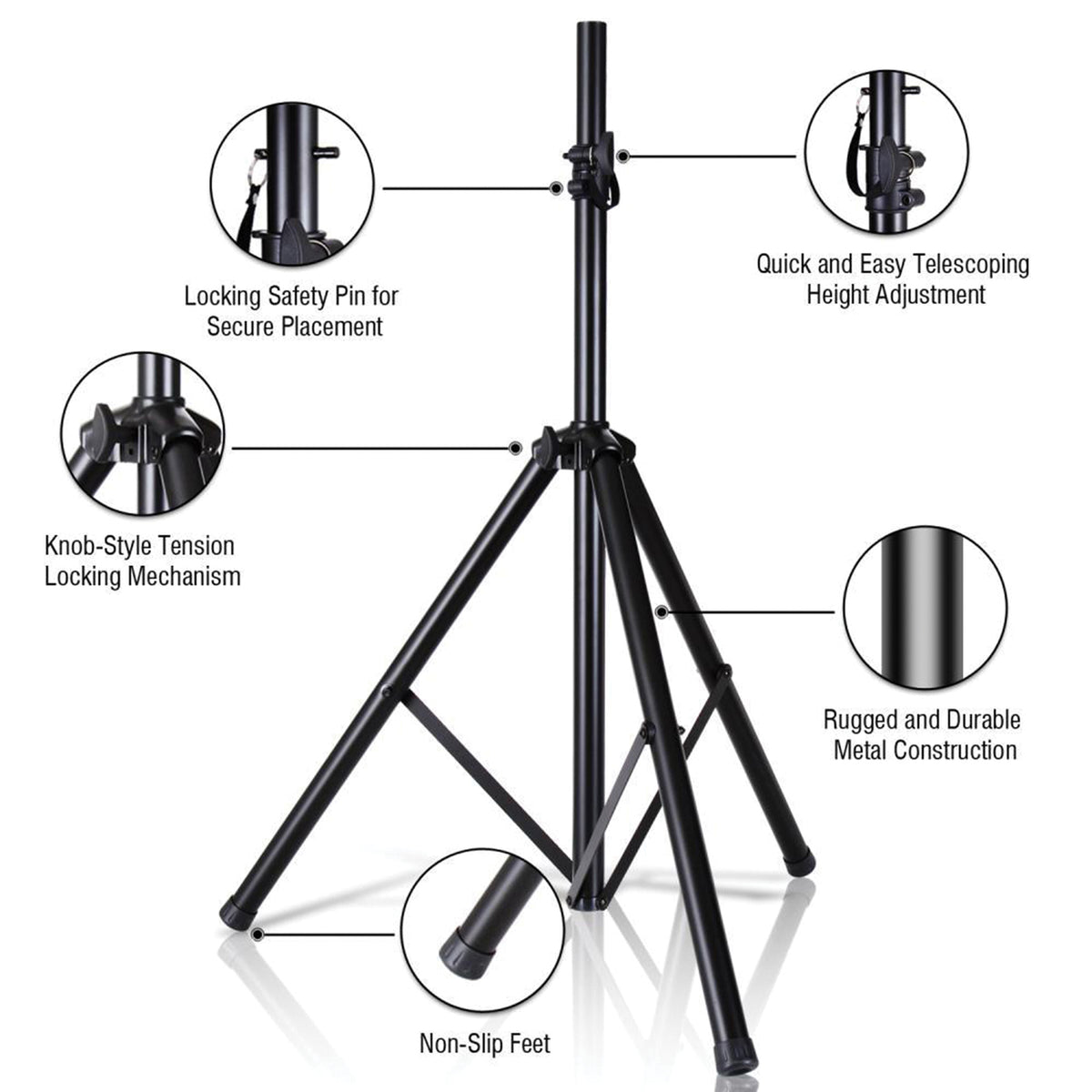 Pyle Tripod Speaker Stand (6ft) - 3