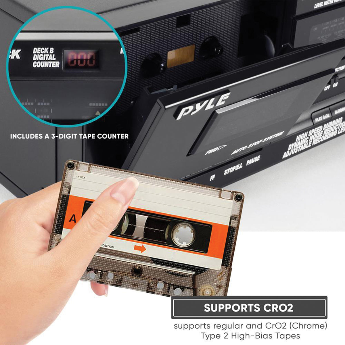 Pyle Dual Cassette Deck - 5