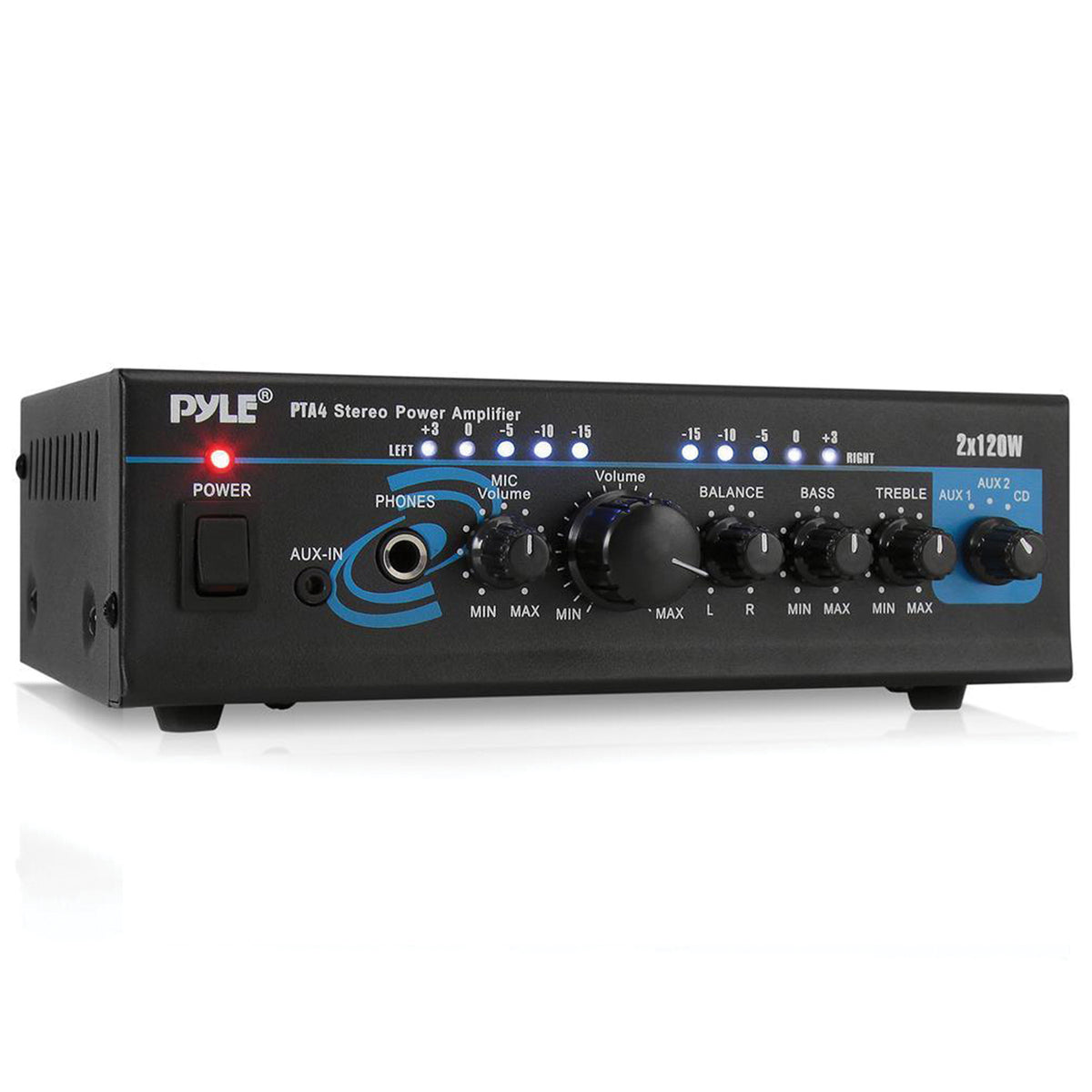 Pyle 240-Watt 2.0-Channel Mini Amplifier/Mixer/Pager - 8