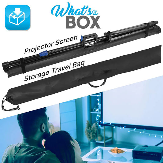 Pyle 60-In. Universal Floor-Standing Roll-up Projector Screen