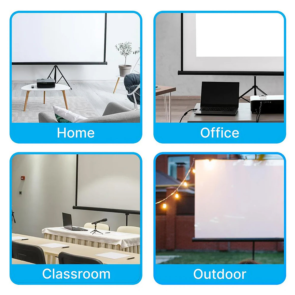 Pyle 60-In. Universal Floor-Standing Roll-up Projector Screen - 6