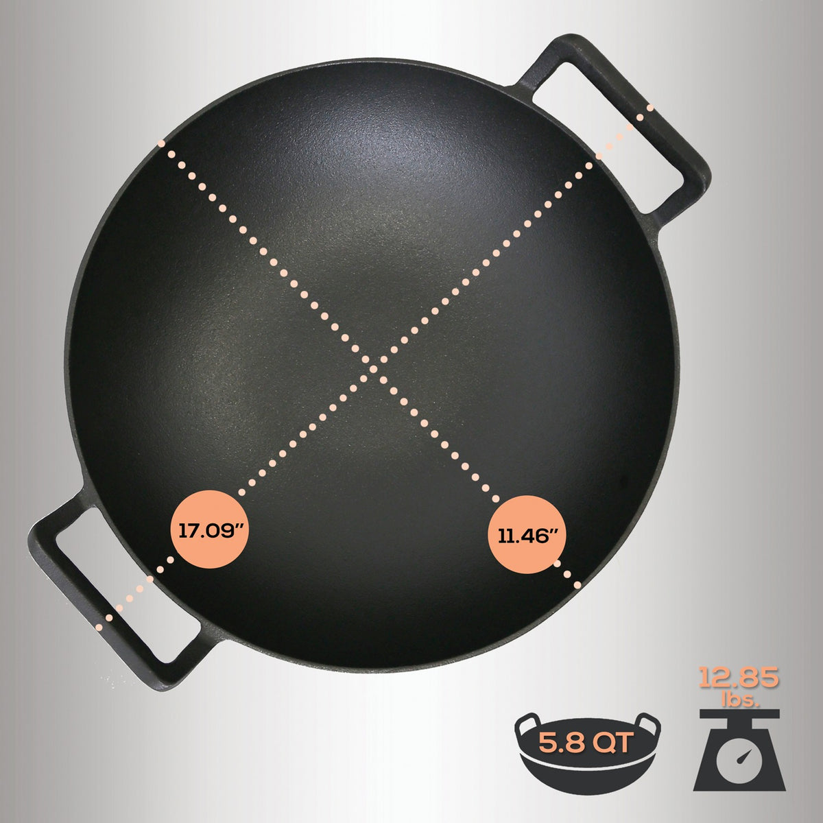NutriChef Cast Iron Wok - 3
