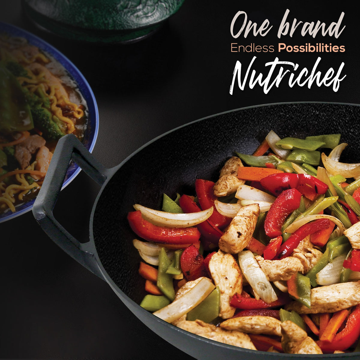 NutriChef Cast Iron Wok - 7