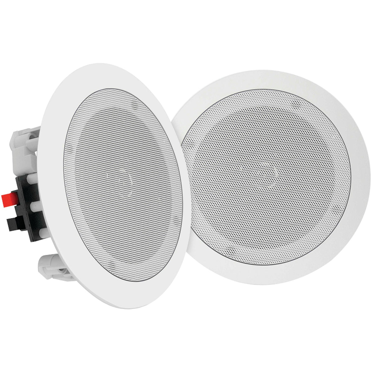 Pyle 8-In. 250-Watt-Max Bluetooth In-Ceiling/In-Wall Speaker Pair — White