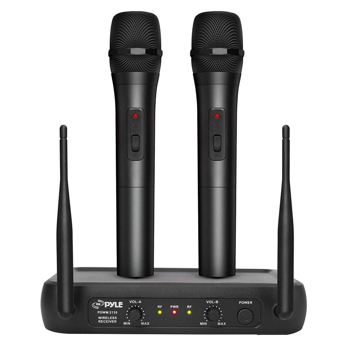 Pyle VHF Dual-Channel Fixed-Frequency Wireless Microphone System - 6