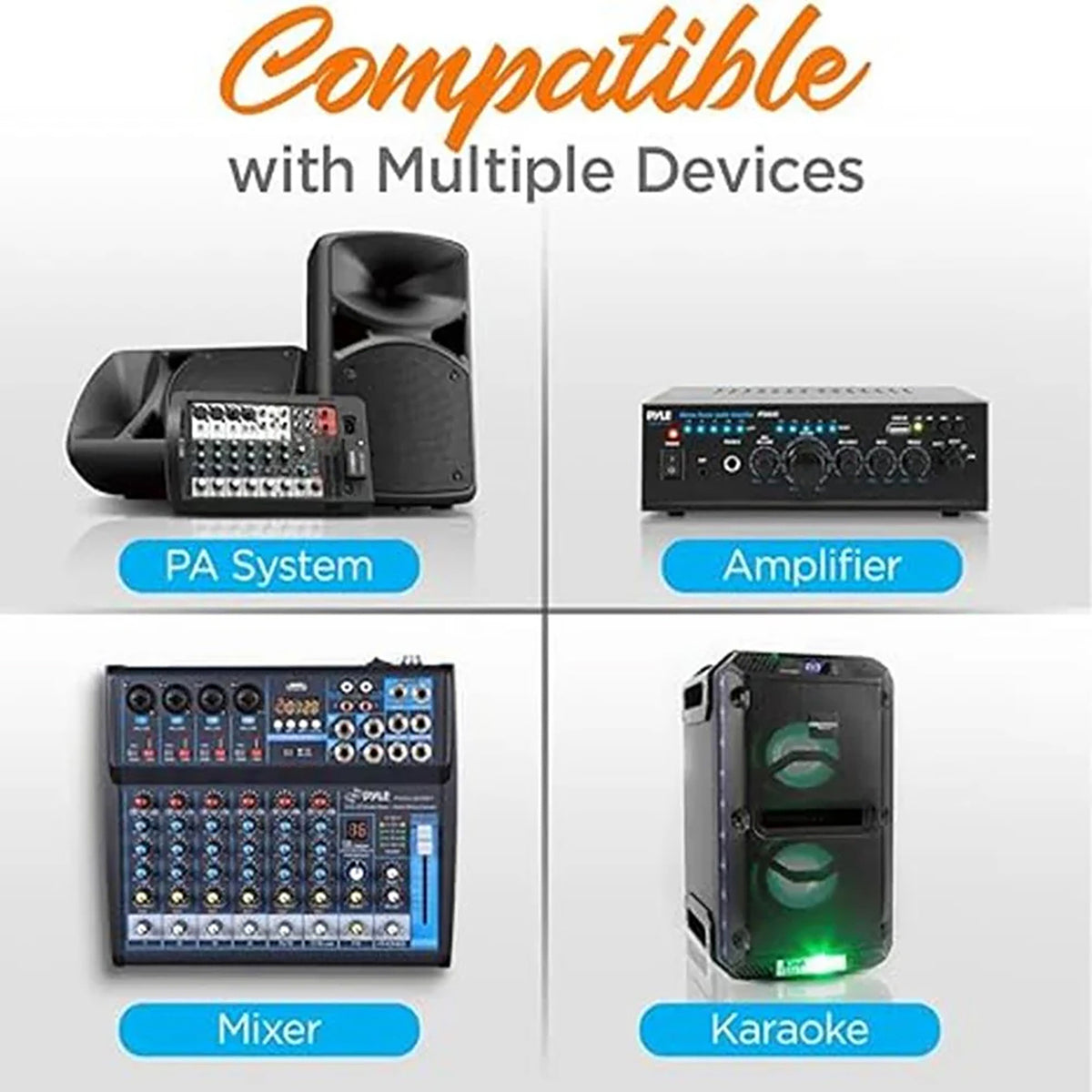 Pyle VHF Dual-Channel Fixed-Frequency Wireless Microphone System - 5