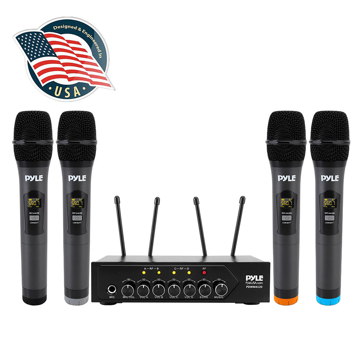Pyle Home and Office UHF 50-Channel Wireless Microphone System - 6