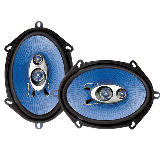 Pyle Blue Label 5-Inch X 7-Inch/6-Inch X 8-Inch 300-Watt-Max 3-Way Coaxial