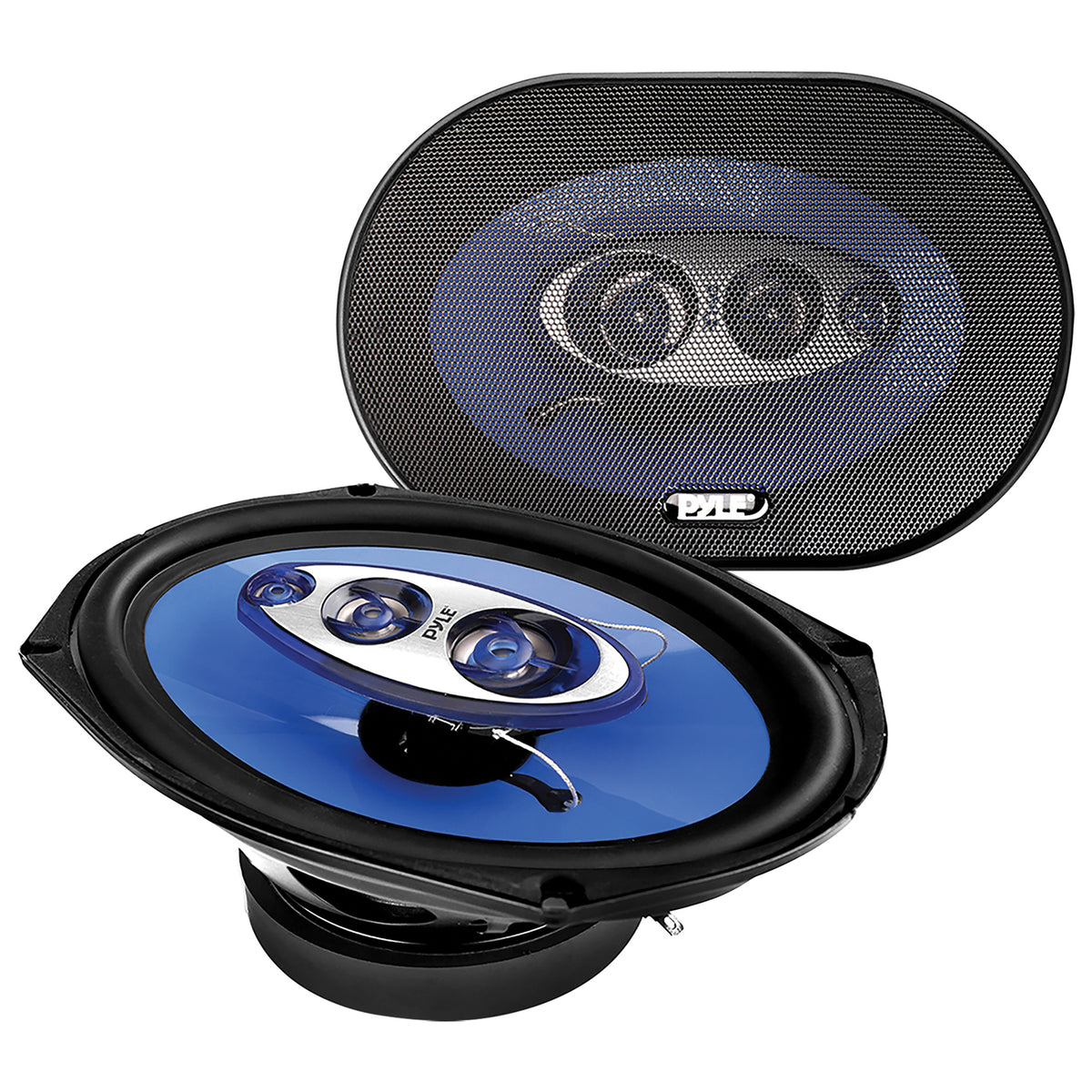 Pyle Blue Label 6-In. X 9-In. 400-Watt-Max 4-Way Coaxial Speakers