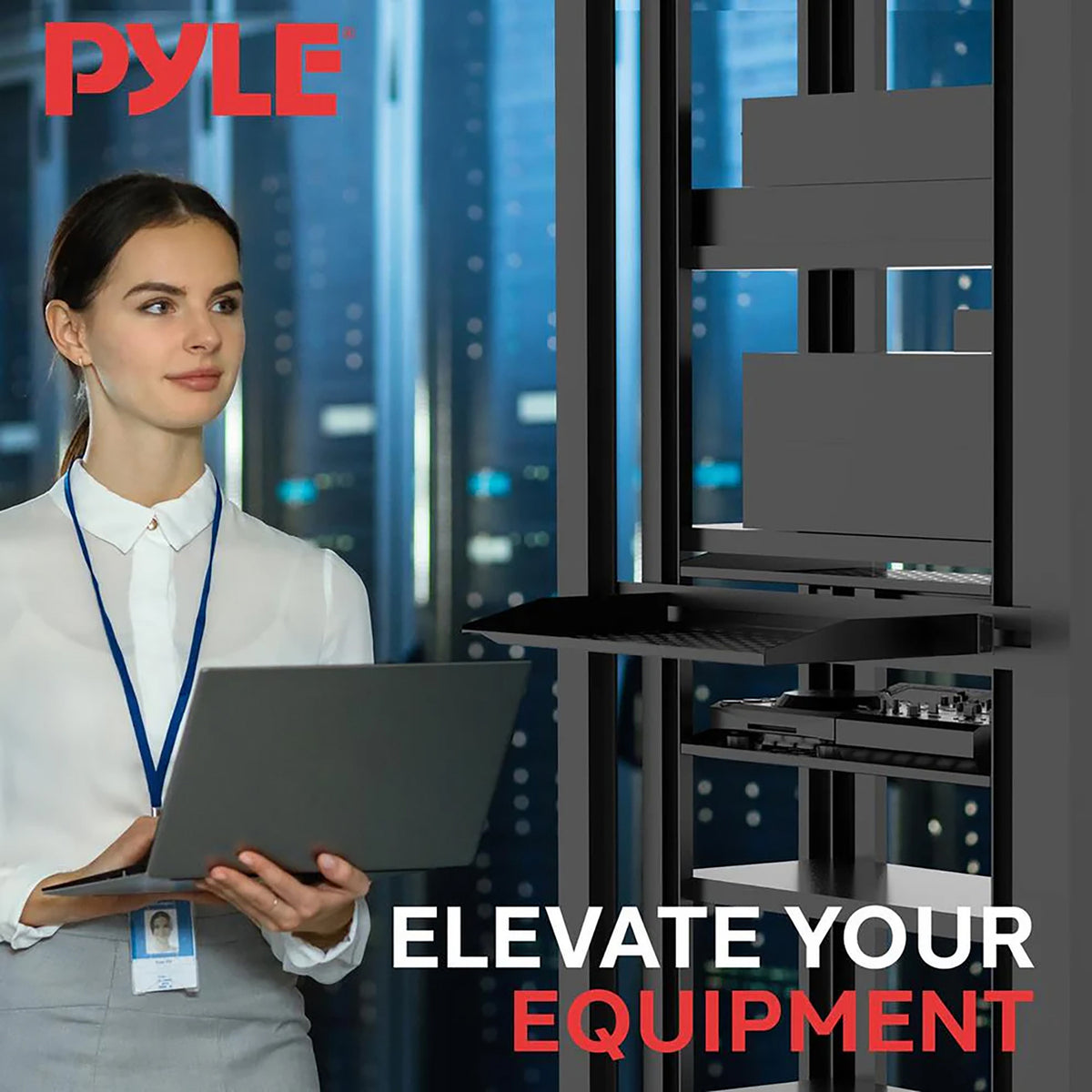 Pyle 1U Server Rack Mounting Shelf - 2